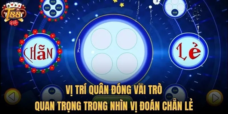 Vị trí quân đóng vai trò quan trọng trong nhìn vị đoán chẵn lẻ