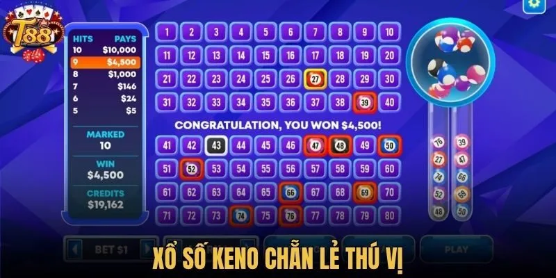 Xổ số Keno chẵn lẻ thú vị